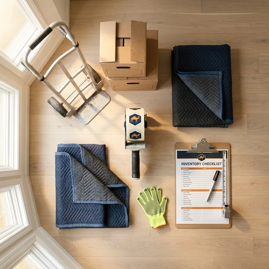 Professional moving supplies and packing materials layout for Tierra Amarilla residential relocations